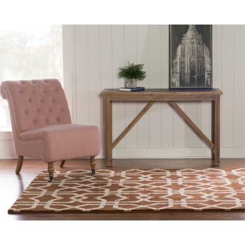 Linon RUGAE2358 5 x 8 ft. Aspire Wool Xfts Rug - Brown & Beige