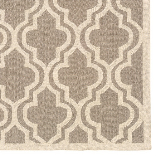 Linon RUG-SH0981 8 x 10 ft. Silhouette Quatrefoil Indoor Area Rug - Grey