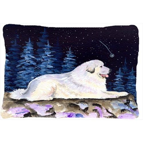 Carolines Treasures SS8438PW1216 12 x 16 in. Starry Night Great Pyrenees Decorative Indoor & Outdoor Fabric Pillow