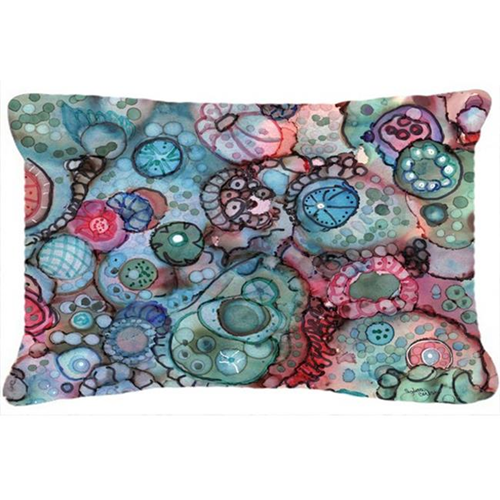 Carolines Treasures 8982PW1216 Abstract in Reds & Blues Fabric Decorative Pillow