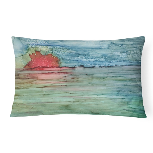 Carolines Treasures 8984PW1216 Abstract Sunset on the Water Fabric Decorative Pillow