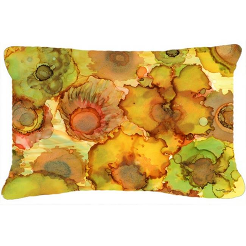 Carolines Treasures 8986PW1216 Abstract Flowers in Yellows & Oranges Fabric Decorative Pillow