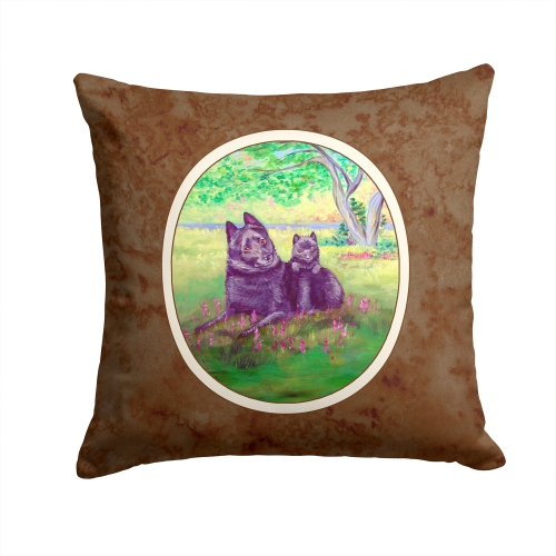 Carolines Treasures 7263PW1414 Schipperke & Puppy Fabric Decorative Pillow
