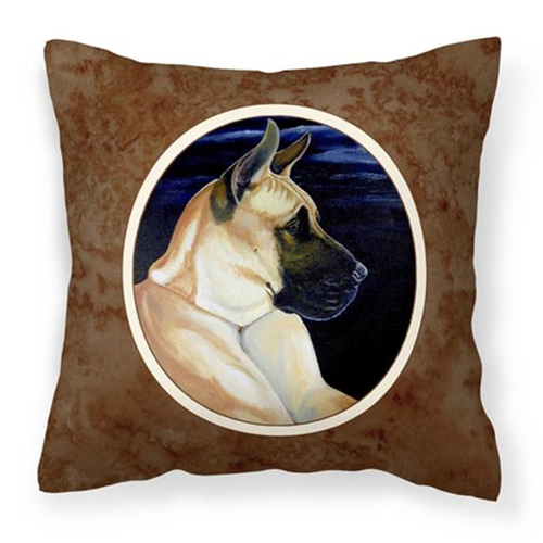 Carolines Treasures 7059PW1414 Fawn Great Dane in the Moonlight Fabric Decorative Pillow