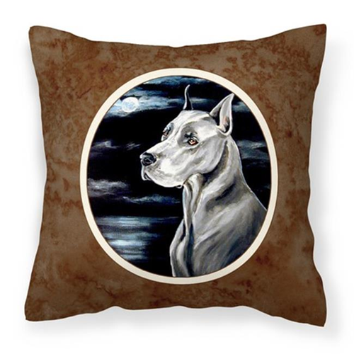 Carolines Treasures 7067PW1414 Great Dane Moonlight Fabric Decorative Pillow
