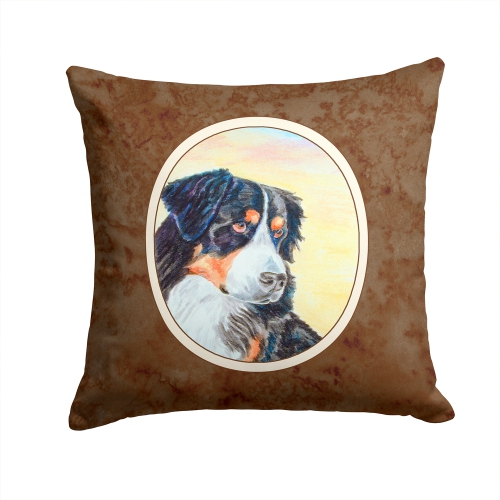 Carolines Treasures 7131PW1414 Bernese Mountain Dog Fabric Decorative Pillow 14 x 3 x 14 in.