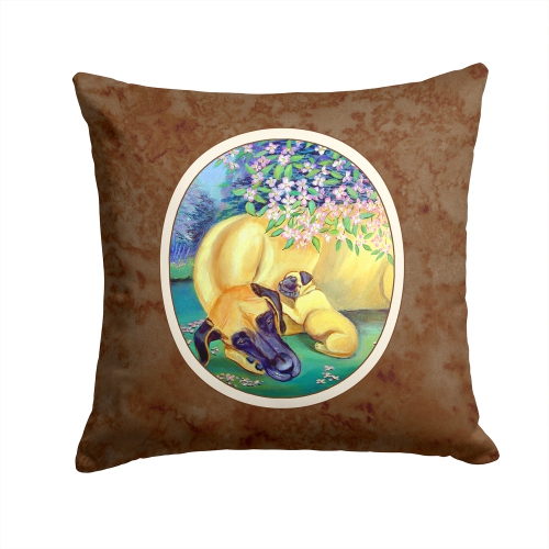 Carolines Treasures 7234PW1414 Great Dane & Puppy Fabric Decorative Pillow 14 x 3 x 14 in.