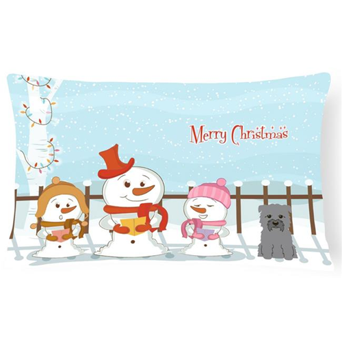 Carolines Treasures BB2390PW1216 Merry Christmas Carolers Glen of Imal Grey Canvas Fabric Decorative Pillow