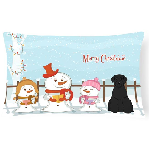Carolines Treasures BB2397PW1216 Merry Christmas Carolers Giant Schnauzer Canvas Fabric Decorative Pillow