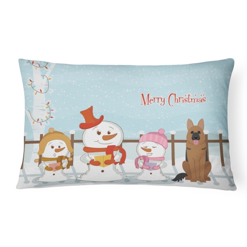 Carolines Treasures BB2398PW1216 Merry Christmas Carolers German Shepherd Canvas Fabric Decorative Pillow