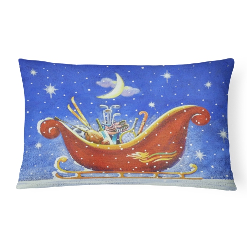 Carolines Treasures ARA0143PW1216 Christmas Santas Sleigh by Roy Avis Fabric Decorative Pillow