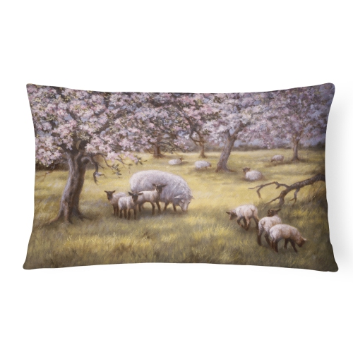 Carolines Treasures BDBA0133PW1216 Sheep by Daphne Baxter Fabric Decorative Pillow