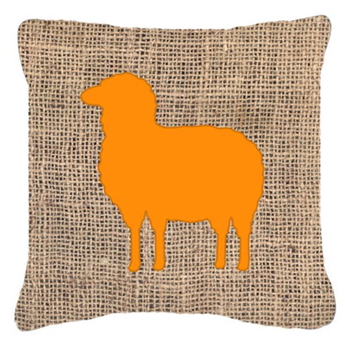 Carolines Treasures BB1126-BL-OR-PW1414 coussin décoratif en toile de jute et en tissu orange pour l'intérieur et l'extérieur