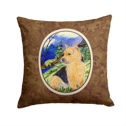 Carolines Treasures SS8984PW1414 14 x 14 in. Norwich Terrier Fabric Decorative Pillow