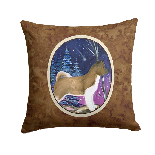 Carolines Treasures SS8352PW1414 Starry Night Akita Decorative Indoor & Outdoor Fabric Pillow