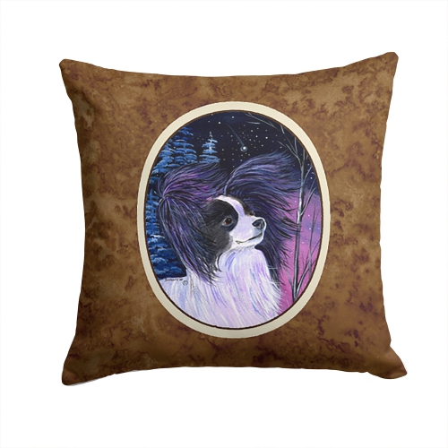 Carolines Treasures SS8377PW1414 Starry Night Papillon Decorative Indoor & Outdoor Fabric Pillow