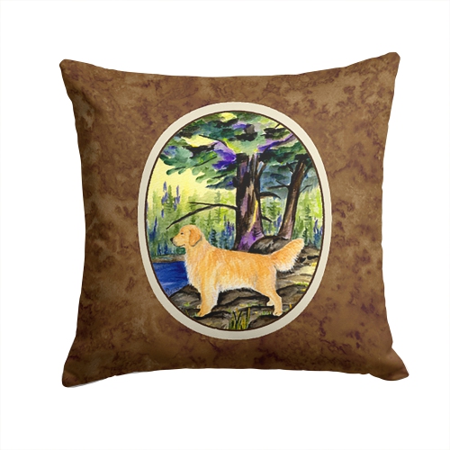 Carolines Treasures SS8426PW1414 Golden Retriever Decorative Indoor & Outdoor Fabric Pillow