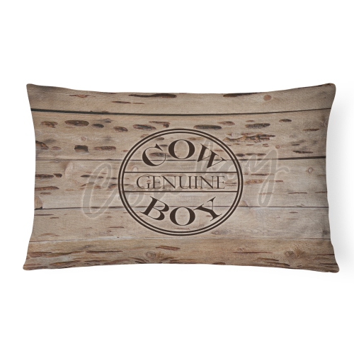 Carolines Treasures SB3057PW1216 Genuine Cow Boy Branded Indoor & Outdoor Fabric Decorative Pillow