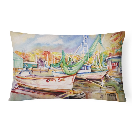 Carolines Treasures JMK1041PW1216 Sailboat Cindy Sue Canvas Fabric Decorative Pillow