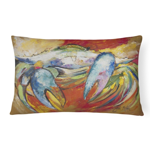 Carolines Treasures JMK1109PW1216 Blue Crab Canvas Fabric Decorative Pillow