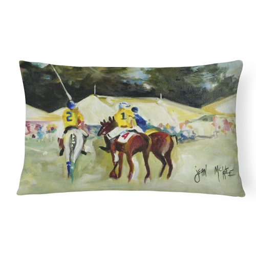 Carolines Treasures JMK1006PW1216 Polo At The Point Canvas Fabric Decorative Pillow