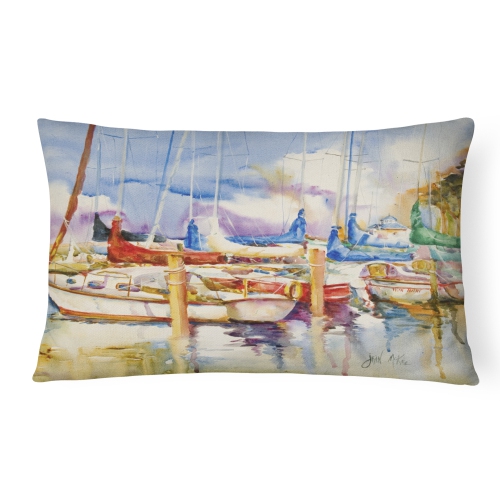 Carolines Treasures JMK1049PW1216 End Stall Sailboats Canvas Fabric Decorative Pillow