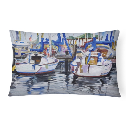 Carolines Treasures JMK1054PW1216 Sailboats Canvas Fabric Decorative Pillow
