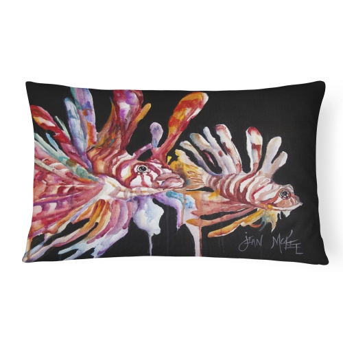 Carolines Treasures JMK1114PW1216 Lionfish Canvas Fabric Decorative Pillow