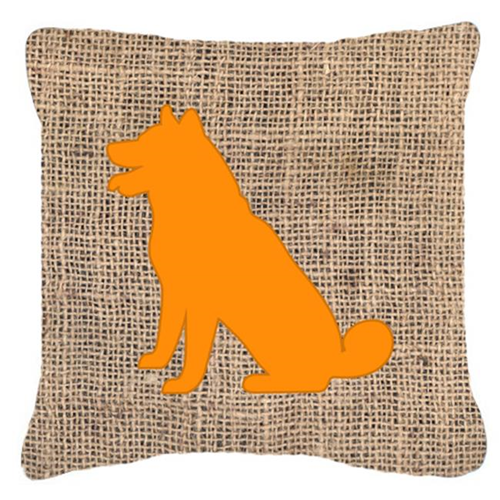 Coussin décoratif en toile de jute et en tissu orange Shiba Inu BB1113-BL-OR-PW1414 trésors Carolines