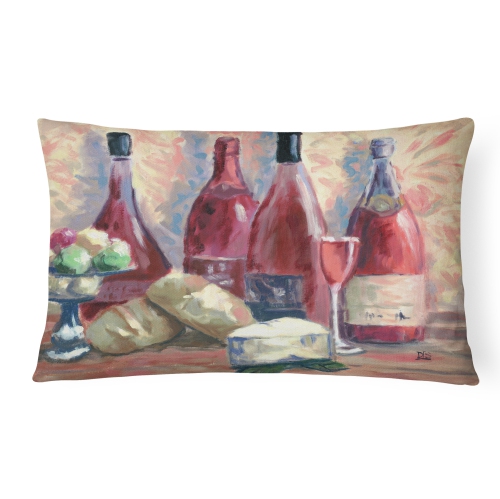 Carolines Treasures SDSM0127PW1216 Wine & Cheese by David Smith Fabric Decorative Pillow