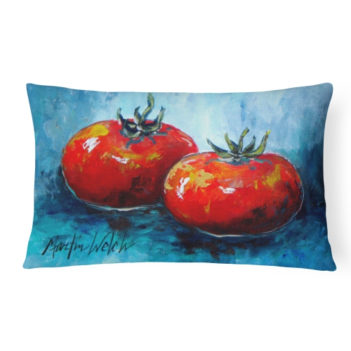 Carolines Treasures MW1088PW1216 Vegetables - Tomatoes Red Toes Indoor & Outdoor Fabric Decorative Pillow