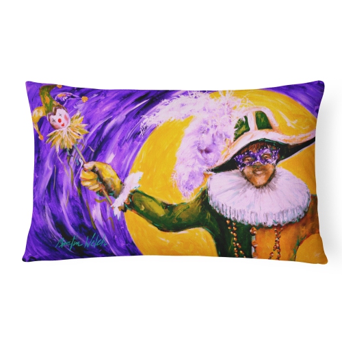 Carolines Treasures MW1109PW1216 Mardi Gras Hey Mister Indoor & Outdoor Fabric Decorative Pillow