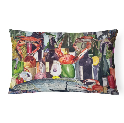Carolines Treasures 8916PW1216 12 x 16 In. Wine and Speckled Trout Indoor & Outdoor Fabric Decorative Pillow