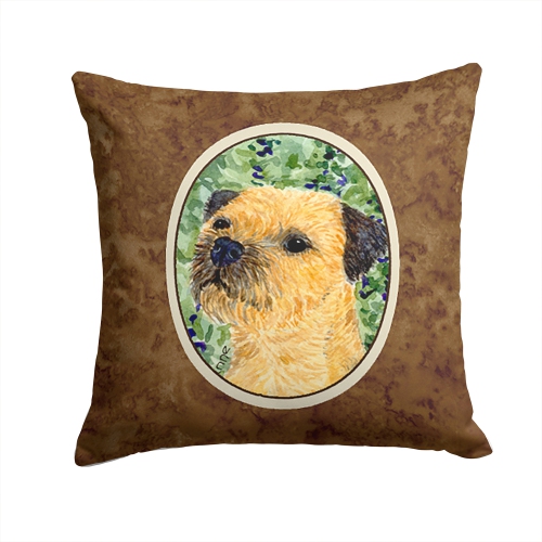 Carolines Treasures SS8801PW1414 14 x 14 in. Border Terrier Decorative Fabric Pillow