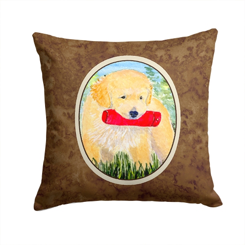 Carolines Treasures SS8858PW1414 Golden Retriever Decorative Fabric Pillow