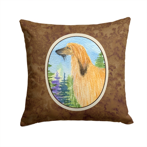 Carolines Treasures SS8220PW1414 Afghan Hound Decorative Indoor & Outdoor Fabric Pillow