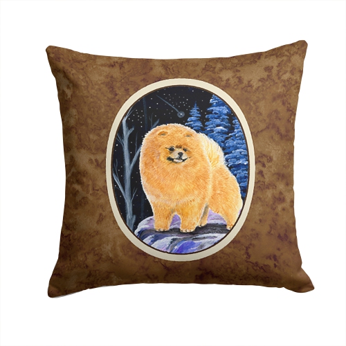 Carolines Treasures SS8396PW1414 Starry Night Pomeranian Decorative Indoor & Outdoor Fabric Pillow