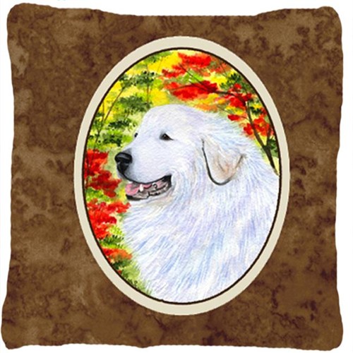 Carolines Treasures SS8235PW1414 Great Pyrenees Decorative Indoor & Outdoor Fabric Pillow