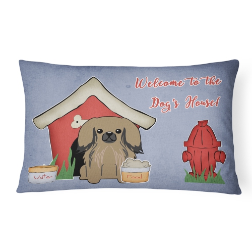 Carolines Treasures BB2856PW1216 Dog House Collection Pekingnese Tan Canvas Fabric Decorative Pillow