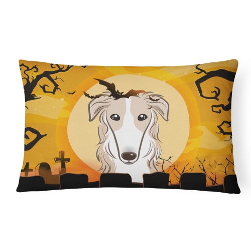 Carolines Treasures BB1786PW1216 Halloween Borzoi Fabric Decorative Pillow