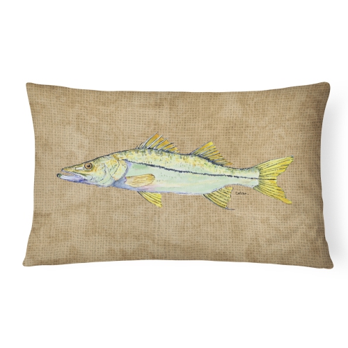 Carolines Treasures 8819PW1216 12 x 16 In. Snook Indoor Outdoor Fabric Decorative Pillow