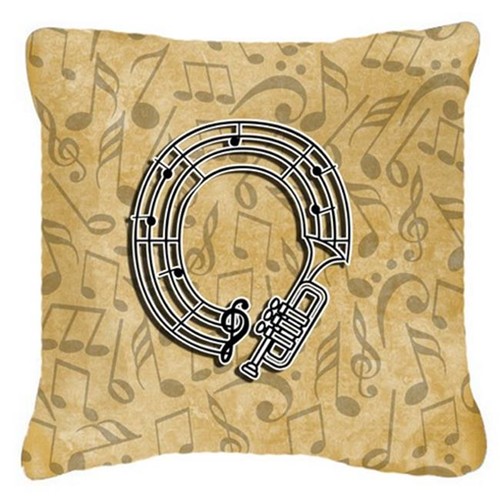 Carolines Treasures CJ2004-OPW1414 Letter O Musical Instrument Alphabet Canvas Fabric Decorative Pillow