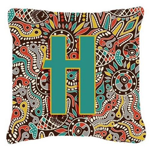 Carolines Treasures CJ2013-HPW1414 Letter H Retro Tribal Alphabet Initial Canvas Fabric Decorative Pillow