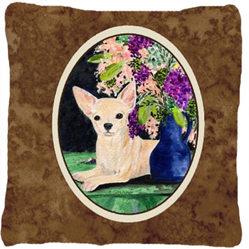 Carolines Treasures SS8289PW1414 Chihuahua Decorative Indoor & Outdoor Fabric Pillow
