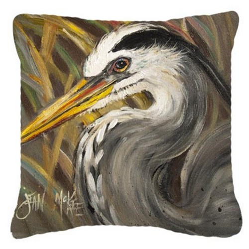 Carolines Treasures JMK1229PW1414 Blue Heron Canvas Fabric Decorative Pillow