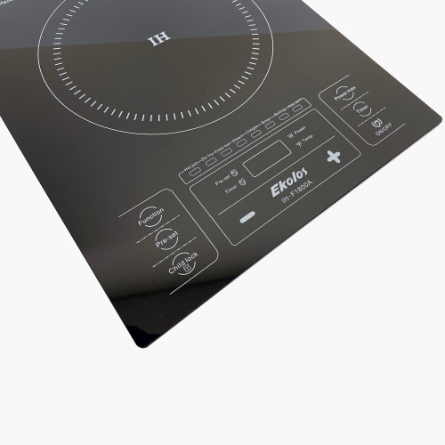 Ekolos 1800W Cuisinière à induction numérique de comptoir portable avec verrouillage de sécurité pour enfants, commande par capteur tactile et 8