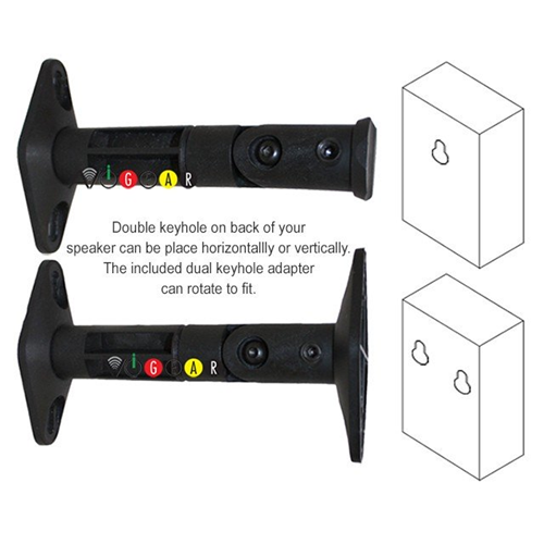 Boost Industries CWSM-B Universal Home Theater Speaker Brackets, Tilt, Swivel