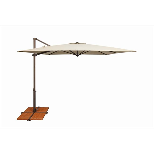 SIMPLYSHADE  8.6 Ft. Skye Square Rotating Cantilever Umbrella With Cross Base Antique In Beige