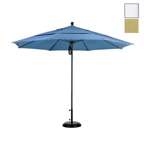 CALIFORNIA UMBRELLA  Alto118170-5476-Dwv 11 Ft. Fiberglass Market Umbrella Po Dvent Mwhite-Sunbrella-Heather Beige