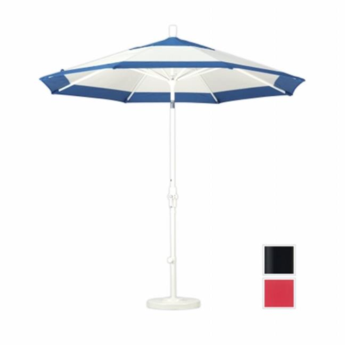 MARCH PRODUCTS  Gscu908302-5403 9 Ft. Aluminum Market Umbrella Collar Tilt - Matted Black - Sunbrella - Jockey In Red